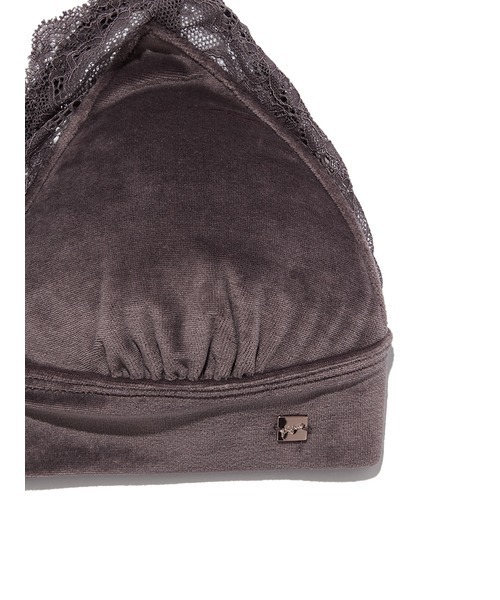 gelato pique（ジェラートピケ）の「ベロア×レースブラ＆ショーツセット（ブラ&ショーツ・レディース・チャコールグレー・FREE）」の7枚目の写真