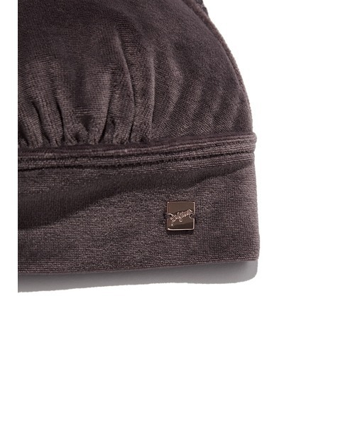 gelato pique（ジェラートピケ）の「ベロア×レースブラ＆ショーツセット（ブラ&ショーツ・レディース・チャコールグレー・FREE）」の8枚目の写真