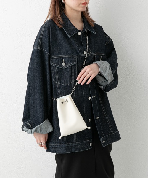 COLONY 2139（コロニートゥーワンスリーナイン）の「ハトメ巾着2WAYバッグ（ショルダーバッグ・レディース・ブルー/オフホワイト/ブラック/ブラウン・FREE）」の7枚目の写真