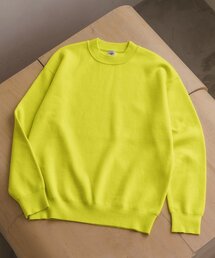 コットン/カシミヤ スムースニット モックネック