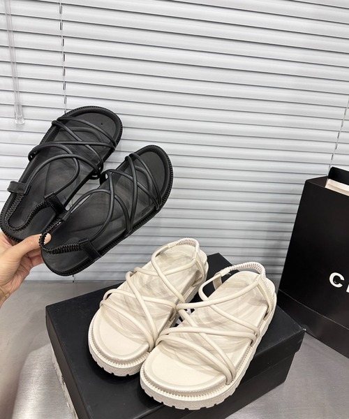 EPICKS（エピックス）の「レースアップサンダル（サンダル・レディース・アイボリー/ブラック・40/38/36）」の7枚目の写真