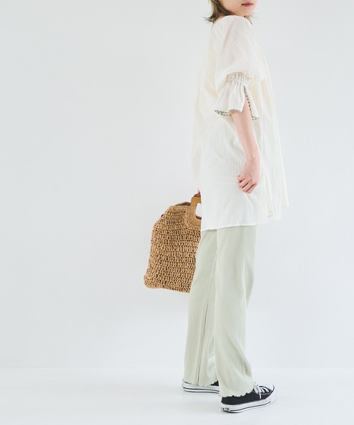 Crisp（クリスプ）の「キャンディスリーブチュニック（チュニック・レディース・ミント/アイボリー・FREE）」の9枚目の写真