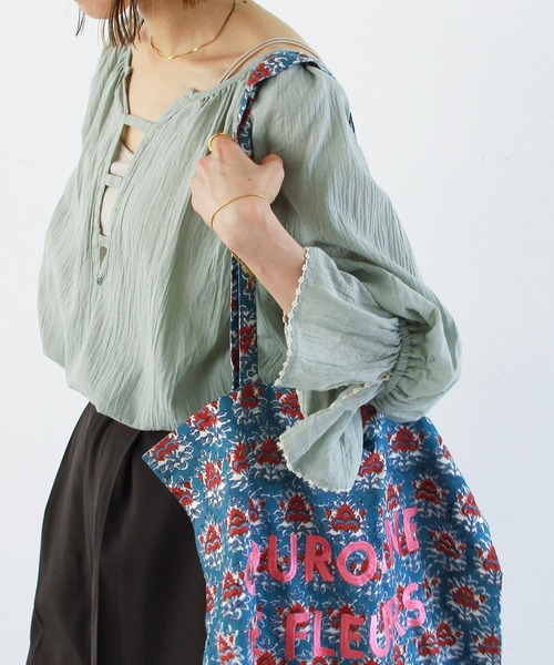 Crisp（クリスプ）の「キャンディスリーブチュニック（チュニック・レディース・ミント/アイボリー・FREE）」の11枚目の写真