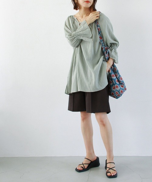 Crisp（クリスプ）の「キャンディスリーブチュニック（チュニック・レディース・ミント/アイボリー・FREE）」の22枚目の写真