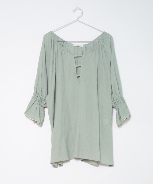 Crisp（クリスプ）の「キャンディスリーブチュニック（チュニック・レディース・ミント/アイボリー・FREE）」の12枚目の写真