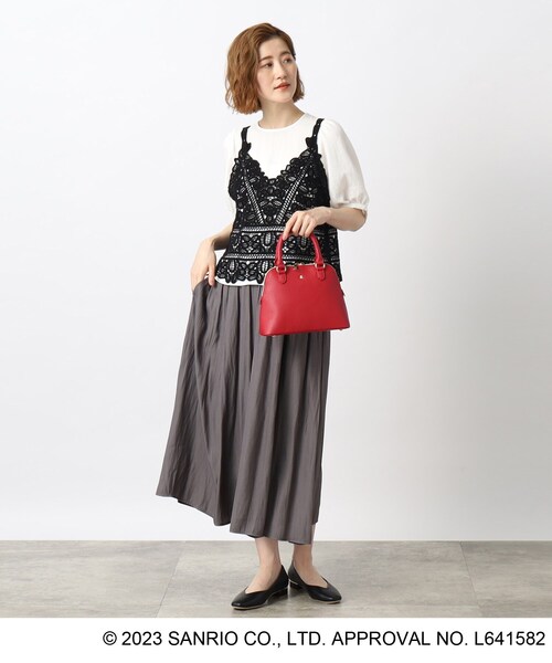 grove(グローブ)の「◆【サンリオキャラクター】2WAYボストンバッグ(ハンドバッグ・レディース・ブラック/レッド系1・00)」の6枚目の写真