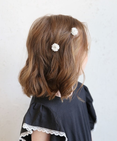 マーガレット ミニ クリップ 2個セット（ヘアピン）｜Rora（ローラ）の  