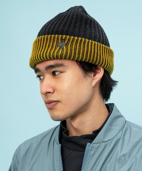 le coq sportif(ルコックスポルティフ)の「ニットキャップ(ニットキャップ/ビーニー・メンズ・グレー/ベージュ/ブラック・F)」の3枚目の写真