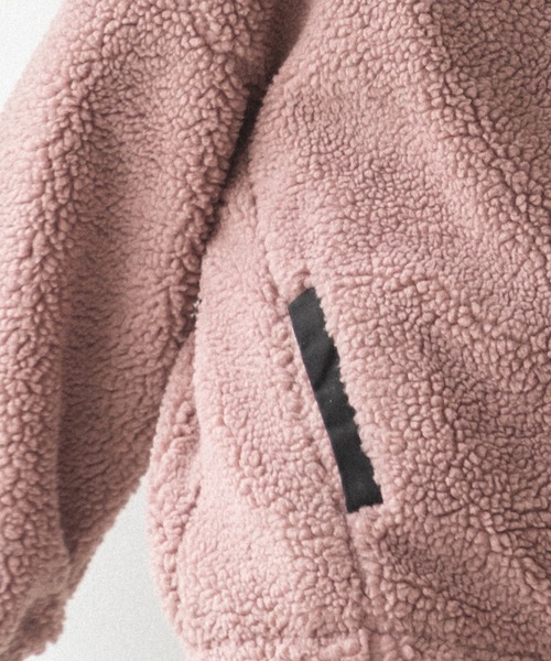 pairmanon（ペアマノン）の「【ママサイズ】ボリューム袖 ボア 長袖 ブルゾン ジャケット アウター（ブルゾン・レディース・モカ/スモークピンク/アイボリー/ライトピンク/グレイッシュベージュ・FREE）」の9枚目の写真