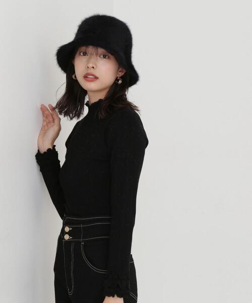 PROPORTION BODY DRESSING（プロポーションボディドレッシング）の「フリルスリーブランダムリブニット / 1213270910（ニット/セーター・レディース・ブラック/パープル/グレー・SMALL/MEDIUM）」の7枚目の写真