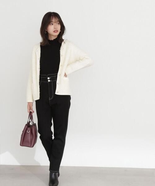 PROPORTION BODY DRESSING（プロポーションボディドレッシング）の「フリルスリーブランダムリブニット / 1213270910（ニット/セーター・レディース・ブラック/パープル/グレー・SMALL/MEDIUM）」の14枚目の写真