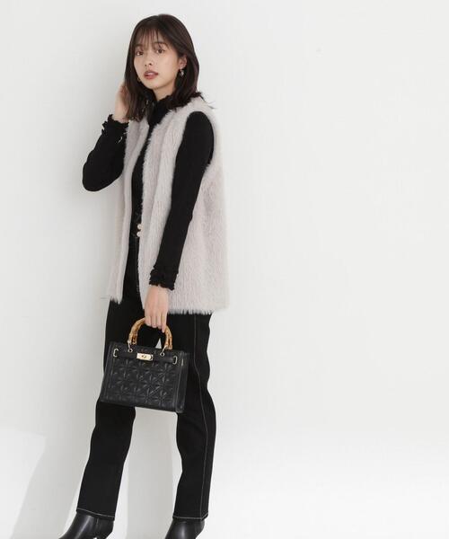 PROPORTION BODY DRESSING（プロポーションボディドレッシング）の「フリルスリーブランダムリブニット / 1213270910（ニット/セーター・レディース・ブラック/パープル/グレー・SMALL/MEDIUM）」の11枚目の写真