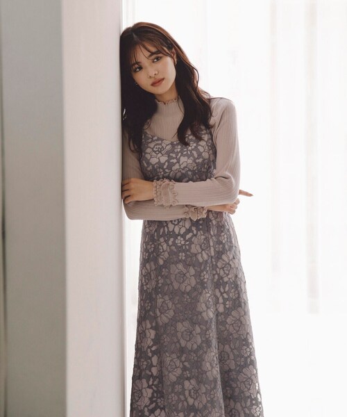 PROPORTION BODY DRESSING（プロポーションボディドレッシング）の「フリルスリーブランダムリブニット / 1213270910（ニット/セーター・レディース・ブラック/パープル/グレー・SMALL/MEDIUM）」の9枚目の写真