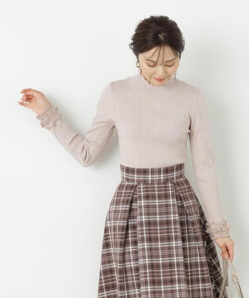 PROPORTION BODY DRESSING（プロポーションボディドレッシング）の「フリルスリーブランダムリブニット / 1213270910（ニット/セーター・レディース・ブラック/パープル/グレー・SMALL/MEDIUM）」の12枚目の写真