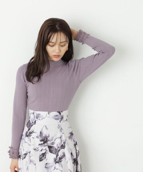 PROPORTION BODY DRESSING（プロポーションボディドレッシング）の「フリルスリーブランダムリブニット / 1213270910（ニット/セーター・レディース・ブラック/パープル/グレー・SMALL/MEDIUM）」の22枚目の写真