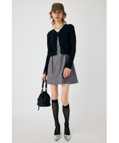 MOUSSY（マウジー）の「LOOP ACCENT KNIT カーディガン（カーディガン/ボレロ・レディース・アイボリー/ブラック/レッド/チャコールグレー・FREE）」の7枚目の写真