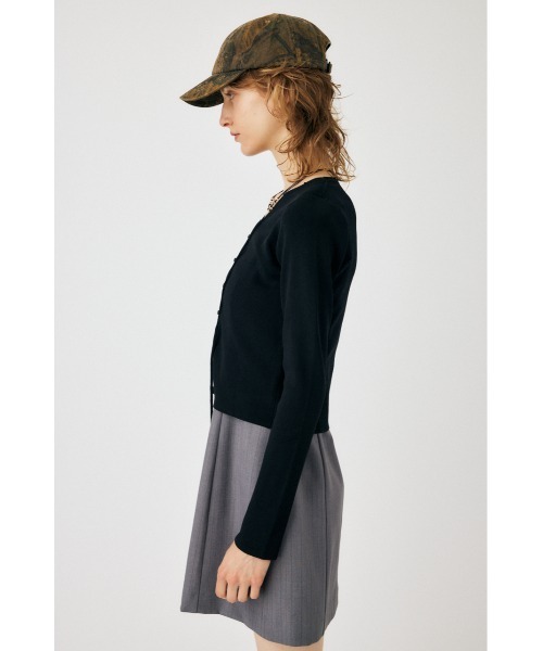 MOUSSY（マウジー）の「LOOP ACCENT KNIT カーディガン（カーディガン/ボレロ・レディース・アイボリー/ブラック/レッド/チャコールグレー・FREE）」の9枚目の写真