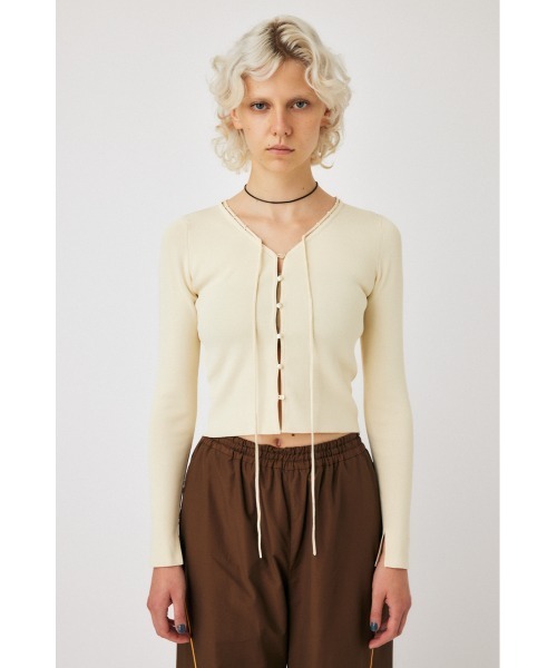 MOUSSY（マウジー）の「LOOP ACCENT KNIT カーディガン