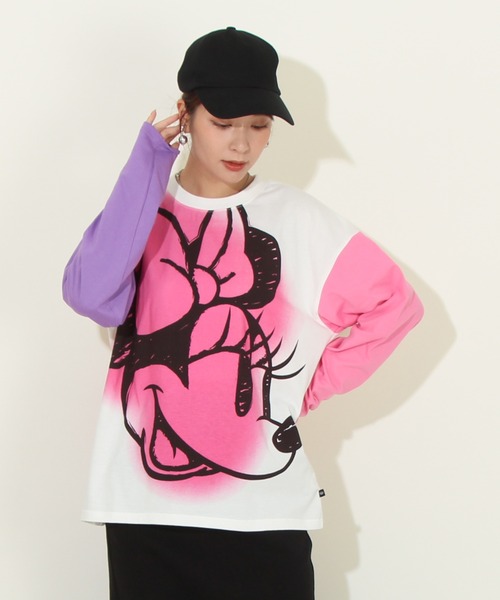 Disney(ディズニー)の「親子お揃い ディズニー クレイジー切替ロンT 8747A(Tシャツ/カットソー・レディース・ブラック×レッド/その他9・XL/L/M/S)」の10枚目の写真