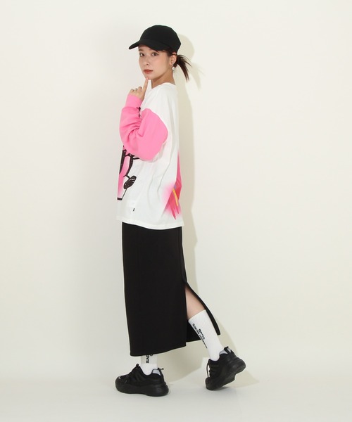 Disney(ディズニー)の「親子お揃い ディズニー クレイジー切替ロンT 8747A(Tシャツ/カットソー・レディース・ブラック×レッド/その他9・XL/L/M/S)」の13枚目の写真