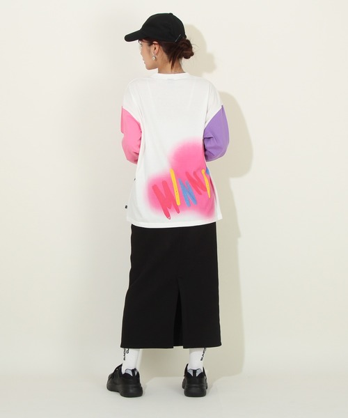 Disney(ディズニー)の「親子お揃い ディズニー クレイジー切替ロンT 8747A(Tシャツ/カットソー・レディース・ブラック×レッド/その他9・XL/L/M/S)」の6枚目の写真