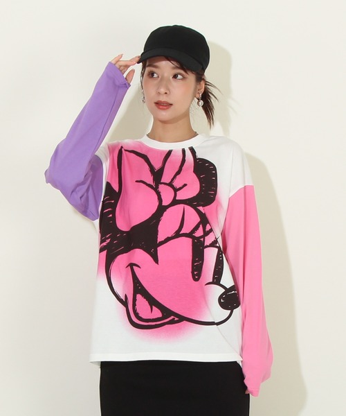 Disney(ディズニー)の「親子お揃い ディズニー クレイジー切替ロンT 8747A(Tシャツ/カットソー・レディース・ブラック×レッド/その他9・XL/L/M/S)」の9枚目の写真