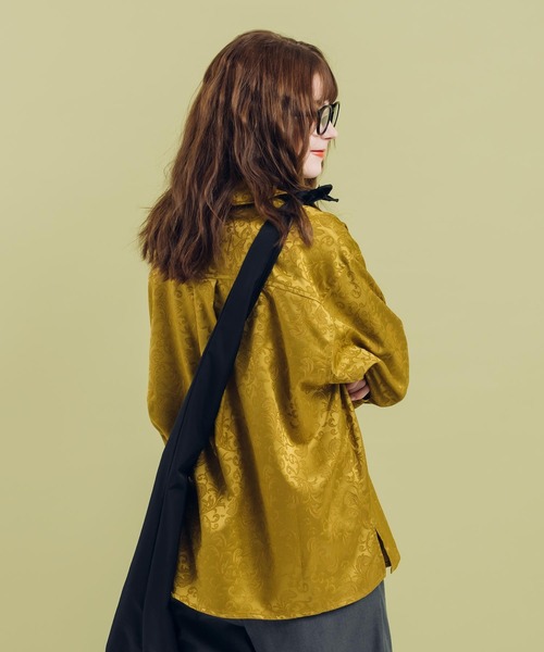 MUHET(ミュエータ)の「ジャガード開襟シャツ(シャツ/ブラウス・レディース・イエロー/ブラック・X-LARGE/MEDIUM)」の14枚目の写真