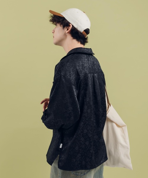 MUHET(ミュエータ)の「ジャガード開襟シャツ(シャツ/ブラウス・レディース・イエロー/ブラック・X-LARGE/MEDIUM)」の6枚目の写真