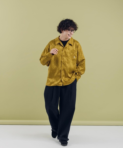 MUHET(ミュエータ)の「ジャガード開襟シャツ(シャツ/ブラウス・レディース・イエロー/ブラック・X-LARGE/MEDIUM)」の21枚目の写真