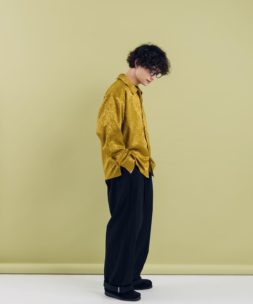 MUHET(ミュエータ)の「ジャガード開襟シャツ(シャツ/ブラウス・レディース・イエロー/ブラック・X-LARGE/MEDIUM)」の22枚目の写真