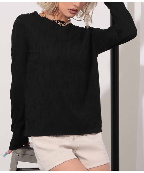 LATINA(ラティーナ)の「ウェーブストライプメロウトップス(Tシャツ/カットソー・レディース・ブラウン/ブラック・FREE)」の2枚目の写真