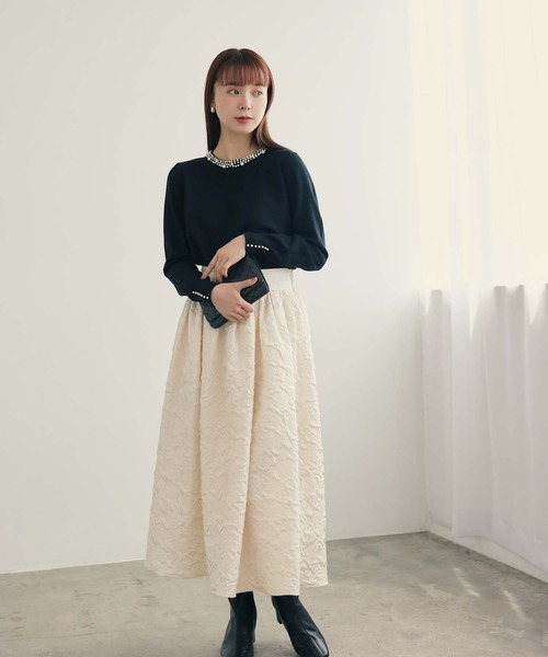 ジャガードボリュームタックスカート（スカート）｜fifth（フィフス
