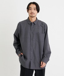【ATON/エイトン】WOOL TROPICAL STANDARD SHIRT/ウールトロピカルスタンダードシャツ