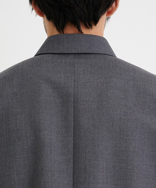 ATON(エイトン)の「【ATON/エイトン】WOOL TROPICAL STANDARD SHIRT/ウールトロピカルスタンダードシャツ(シャツ/ブラウス・メンズ・グレー/ブラック・4/2/6)」の12枚目の写真