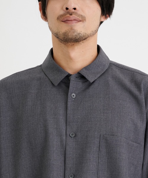 ATON/エイトン】WOOL TROPICAL STANDARD SHIRT/ウールトロピカル 