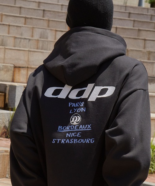 DDP/ディーディーピー 別注 サークルロゴ刺繍 ヘビーウェイト ビッグシルエット裏起毛プルオーバーパーカー