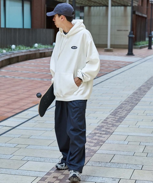 デア トゥー ビー メンズ パーカー パーカー Distinctly カラー:Black DDP⁄ディーディーピー 別注 サークルロゴ刺繍 ヘビーウェイト ビッグ