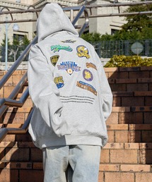 ddp（ディーディーピー）の「ddp/ディーディーピー 別注 サークルロゴ刺繍 ヘビーウェイト ビッグシルエット裏起毛プルオーバーパーカー（パーカー）」