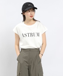 GLOBAL WORK Smile Seed Store | コットンシンプルプリントTシャツ/フレンチスリーブ/175874(Tシャツ/カットソー)