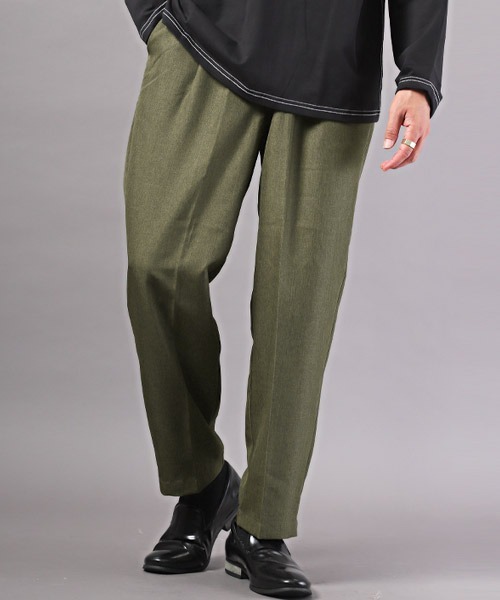 LUXSTYLE（ラグスタイル）の「ワイドテーパードパンツ（その他パンツ・メンズ・ブラック/カーキ/ネイビー・M/XL/L）」の2枚目の写真