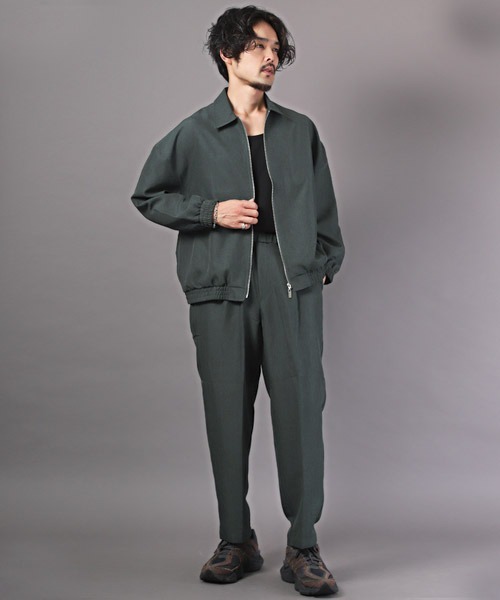 LUXSTYLE（ラグスタイル）の「ワイドテーパードパンツ（その他パンツ・メンズ・ブラック/カーキ/ネイビー・M/XL/L）」の7枚目の写真