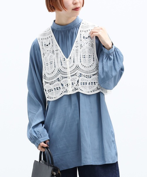 ビームスBEAMS レディースレースベスト BEAMS HEART tシャツ レースベスト プルオーバー セット（セット