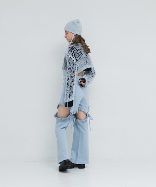 lilLilly（リルリリー）の「カットアウトスウェットパンツ（スウェットパンツ・レディース・ブルー/グレー/ブラック・SMALL）」の15枚目の写真