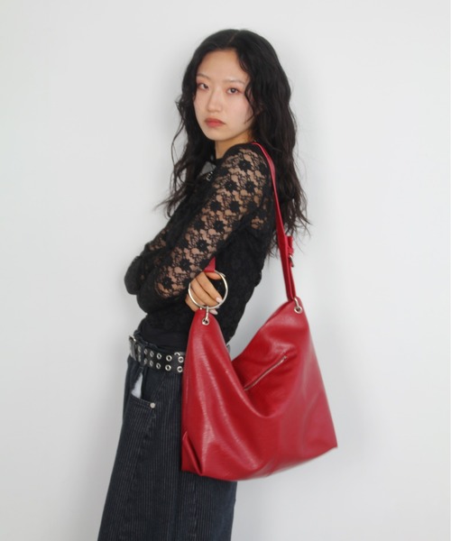 （umi ）フェイクレザーサークルリングBAG 追加》フェイクレザー サークルBAG-M（その他バッグ）｜journal