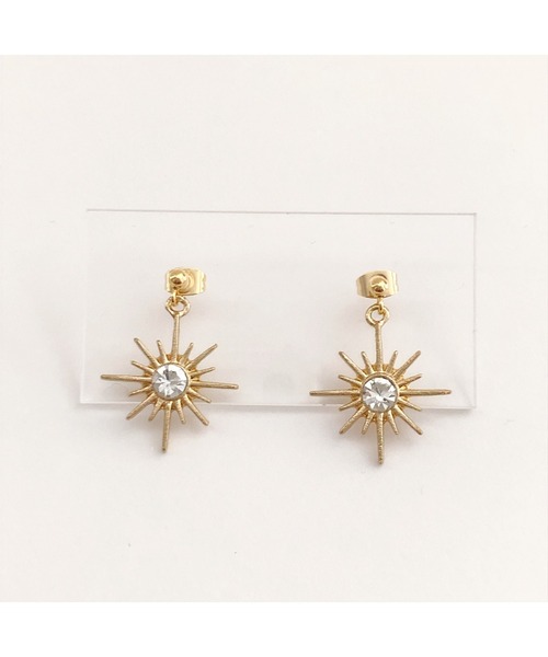 tone（トーン）の「【fuwari】太陽　サージカルステンレス　ピアス(MA)（ピアス（両耳用）・レディース・ブルー/レッド/グリーン/クリア・FREE）」の6枚目の写真