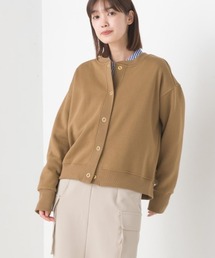 裏起毛クルーネックカーディガン