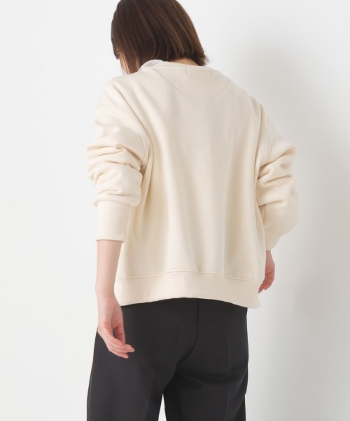 OMNES(オムネス)の「裏起毛クルーネックカーディガン(カーディガン/ボレロ・レディース・アイボリー/ブルーグレー/カーキ/チャコールグレー・FREE)」の7枚目の写真