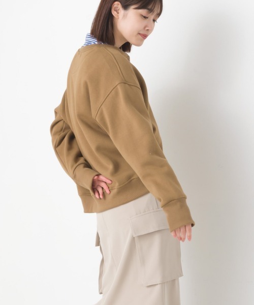 OMNES(オムネス)の「裏起毛クルーネックカーディガン(カーディガン/ボレロ・レディース・アイボリー/ブルーグレー/カーキ/チャコールグレー・FREE)」の21枚目の写真