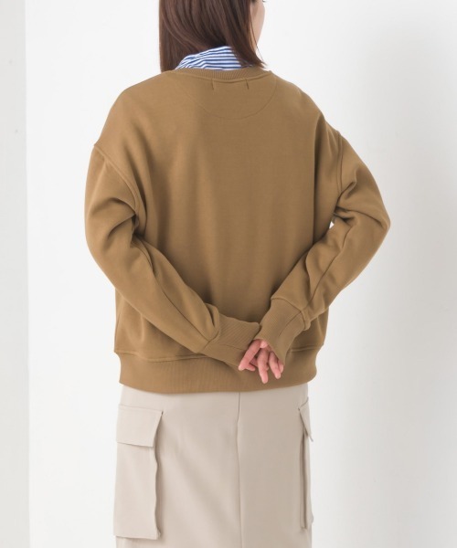 OMNES(オムネス)の「裏起毛クルーネックカーディガン(カーディガン/ボレロ・レディース・アイボリー/ブルーグレー/カーキ/チャコールグレー・FREE)」の22枚目の写真