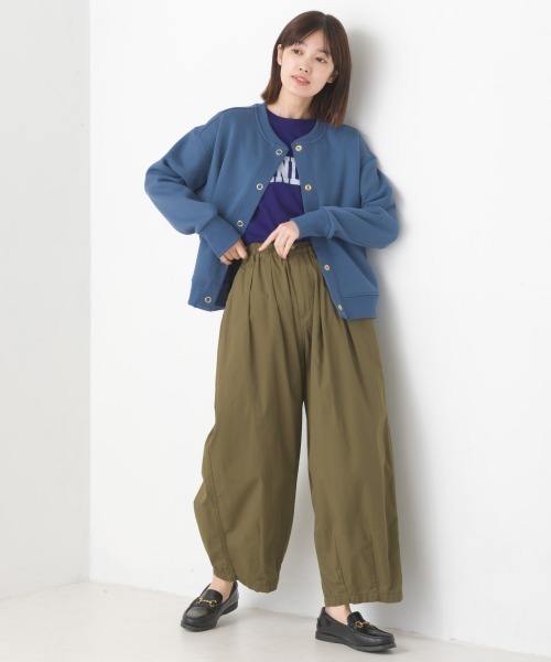 OMNES(オムネス)の「裏起毛クルーネックカーディガン(カーディガン/ボレロ・レディース・アイボリー/ブルーグレー/カーキ/チャコールグレー・FREE)」の18枚目の写真